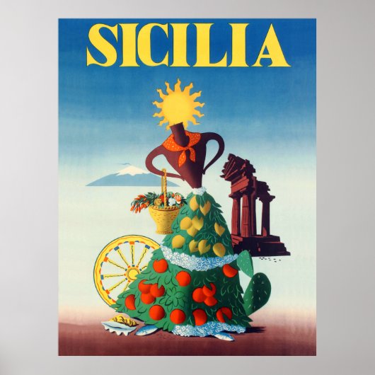 Zomer in Sicilië, Italië Poster (Voorkant)