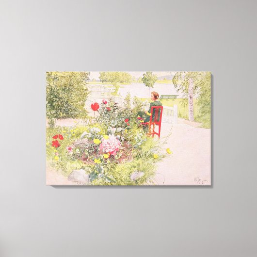 Zomer in Sundborn, 1913, van een commercieel gewin Canvas Afdruk (Voorkant)