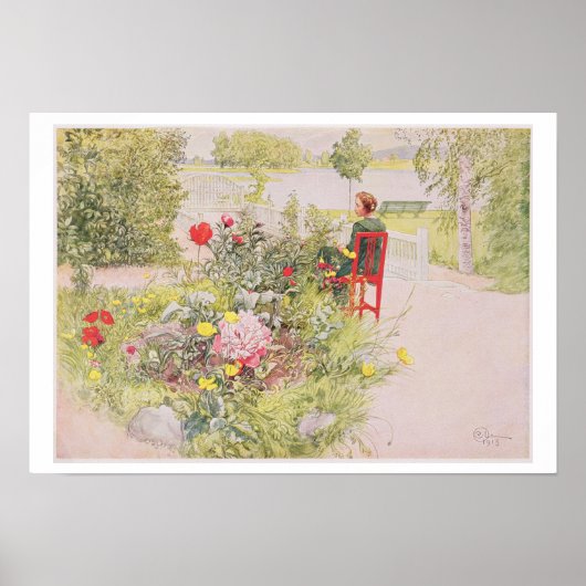 Zomer in Sundborn, 1913, van een commercieel gewin Poster (Voorkant)