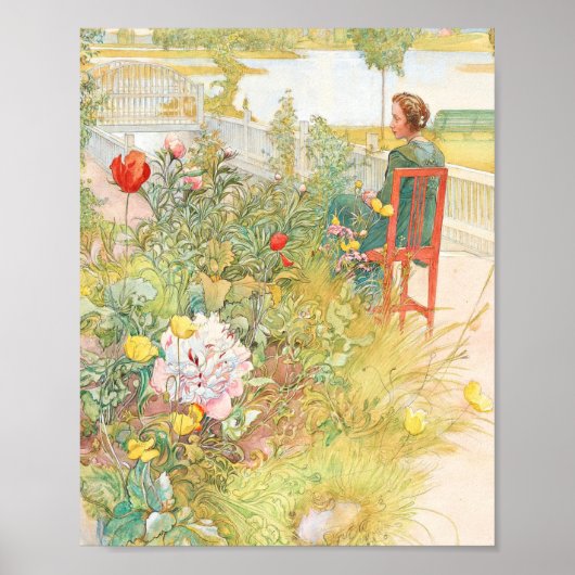 Zomer in Sundborn door Carl Larsson Poster (Voorkant)