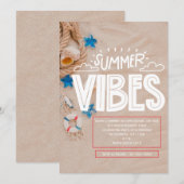 Zomer Invitatie Kaart (Voorkant / Achterkant)