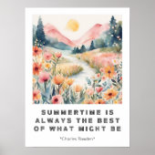 Zomer Is Altijd Het Beste Waterverf Poster (Voorkant)