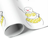 Zomer is bikini tijd voor Sneeuwmansmeisje! Cadeaupapier (Rol Hoek)