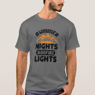 Zomer is rond het kampvuur Kampeerleven T-shirt