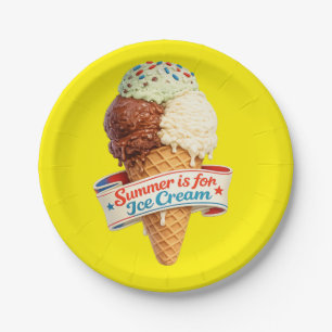 Zomer is voor IJs Papieren Bordje
