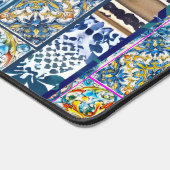 zomer italiaans florale blauwe tegels citrus monog bureaumat (Hoek)