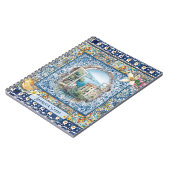 zomer italiaans florale blauwe tegels citrus monog notitieboek (Linkerzijde)