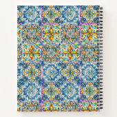 zomer italiaans florale blauwe tegels citrus monog notitieboek (Achterkant)