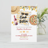 Zomer Italiaanse Ciao Bella Bruiloftfeest Kaart (Staand voorkant)