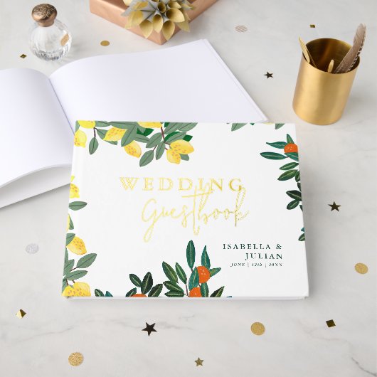 Zomer Italië Fruit Wedding Gastenboek (Voorkant open)