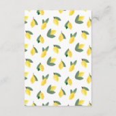 Zomer Italië Lemon Fruit Wedding Informatiekaartje (Achterkant)