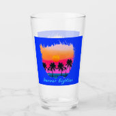 Zomer jaren 1980 Beach Retro Vibe Glas (Voorkant)