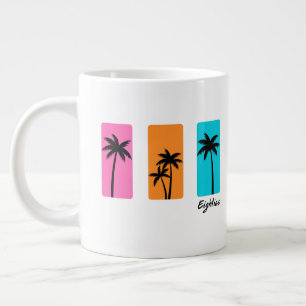 Zomer jaren 1980 Palm Tree Vibes Grote Koffiekop