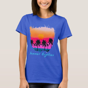Zomer jaren 80 strand retro sfeer t-shirt