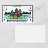 Zomer jeugdkamp, kajuiteiland met aangepast teken visitekaartje (Voorkant / Achterkant)