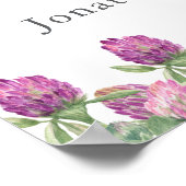 Zomer Jungle Aquarel Bloem Bruiloft Unplugged Poster (Hoek)