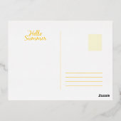 Zomer Kaart Sjabloon met Sun Eating Ice-cream (Achterkant)