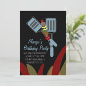 Zomer Kabobs BBQ Feestje Park Verjaardag Pap Kaart (Staand voorkant)