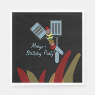 Zomer Kabobs BBQ Park Verjaardag Servet