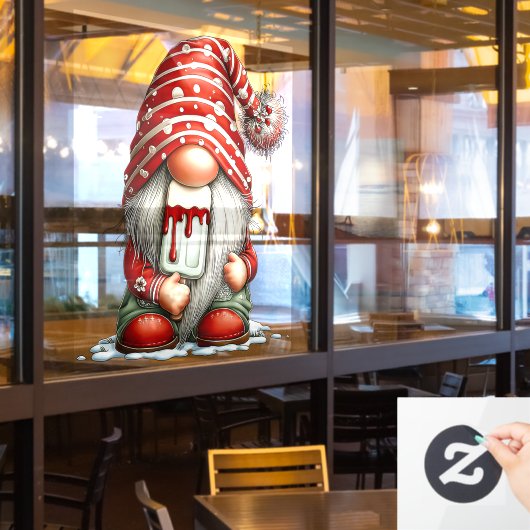 Zomer kabouter raamfolie raamsticker (Restaurant Raam)