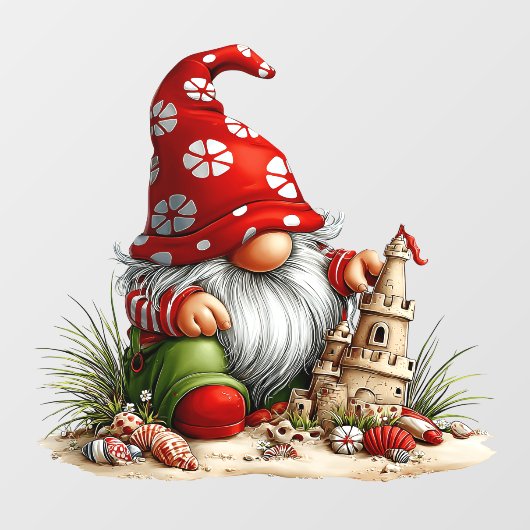 Zomer kabouter raamsticker (Vel)