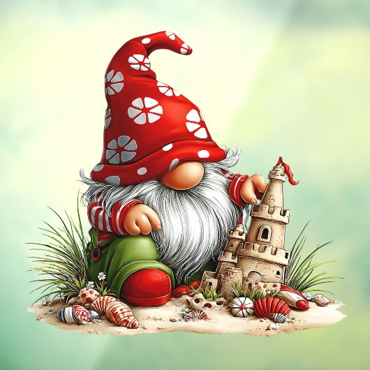 Zomer kabouter raamsticker (Vel 3)