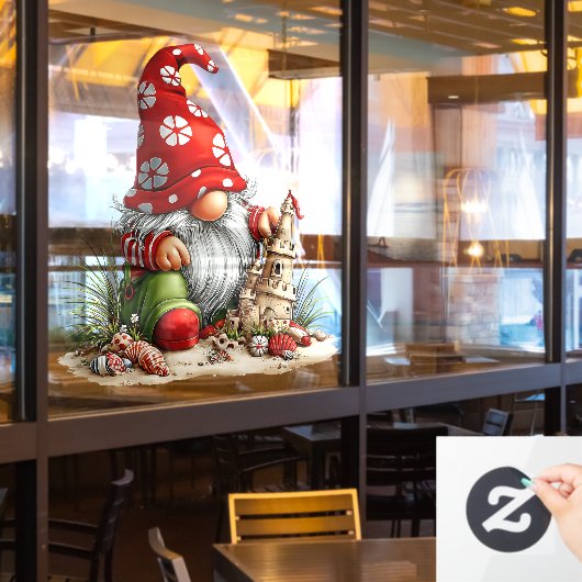 Zomer kabouter raamsticker (Restaurant Raam)