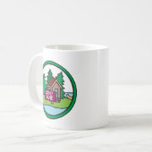 Zomer kajuiteiland met aangepast teken koffiemok (Voorkant links)