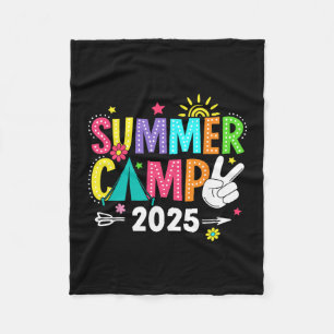 Zomer Kamp 2025 Kamperen Kampvuur Zomer Vakantie Fleece Deken
