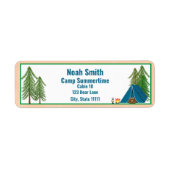 Zomer Kamp Beer Camping Retouradres Label (Voorkant)