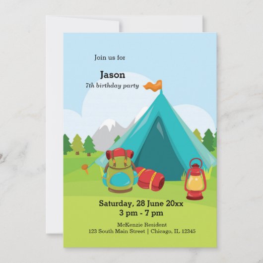 Zomer Kamp Kaart (Voorkant)