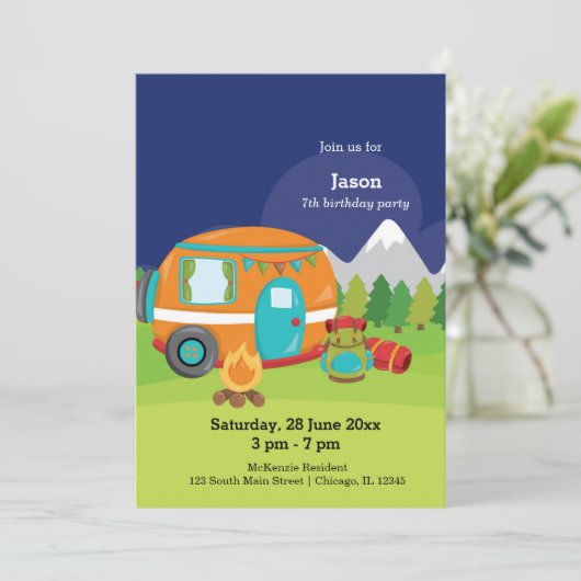 Zomer Kamp Kaart (Staand voorkant)