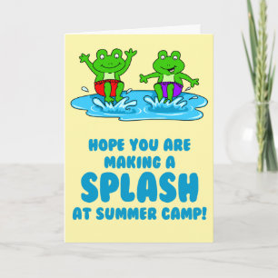 Zomer Kamp Kikker Spat Stunt Kaart