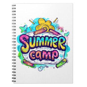 Zomer Kamp - Kleurrijk Zomer Kamp Notitieboek