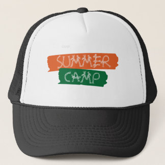 Zomer Kamp Retro Handgetekend Touwontwerp Trucker Pet
