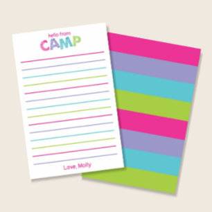 Zomer Kamp Rustic Hout Roze Meisjesachtige Letter