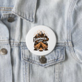 Zomer Kamp Vakantie Matching 2024 Ronde Button 7,6 Cm (In situ)