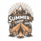 Zomer Kamp Vakantie Matching 2024 Sticker (Voorkant)