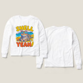 Zomer Kat Funny Shell Yeah Beach T-shirt voor Meis (Voorkant /achterkant)