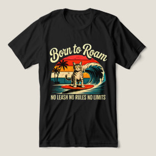 Zomer Kat Geen Lijn Geen Regels Grappige Katachtig Tri-Blend Shirt