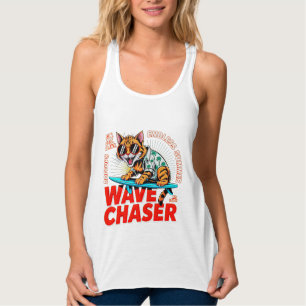 Zomer Kat Golfjager - Grappige Vrouwelijke Surfers Tanktop