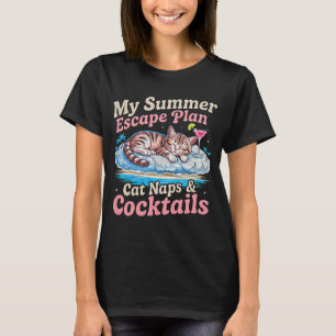 Zomer Kat Moeder: Grappige Slaapjes & Cocktails St T-shirt