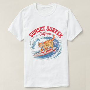 Zomer Kat Surfer – Cali Sunset T-Shirt