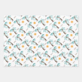 Zomer Kat Tropische Boom Inpakpapier Vel (Voorkant 2)