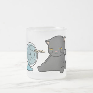 Zomer katten ontwerp voor de fan ontwerp voor ho matglas koffiemok