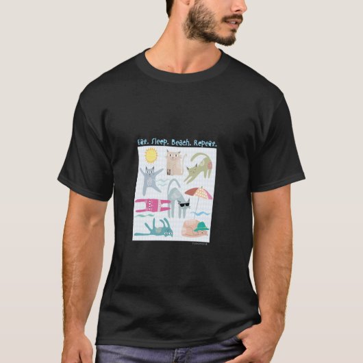 Zomer katten t-shirt (Voorkant)