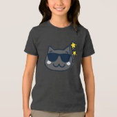 Zomer Kawaii Mooie Kat Tri-Blend Shirt (Voorkant)