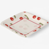 Zomer kersen papieren bordje (Gebogen)