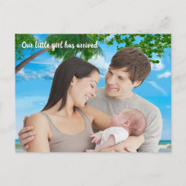 Zomer Kerst Baby Meisje Bedankt Foto Briefkaart