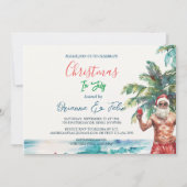 Zomer Kerstman I Kerstmis in juli Kaart (Voorkant)